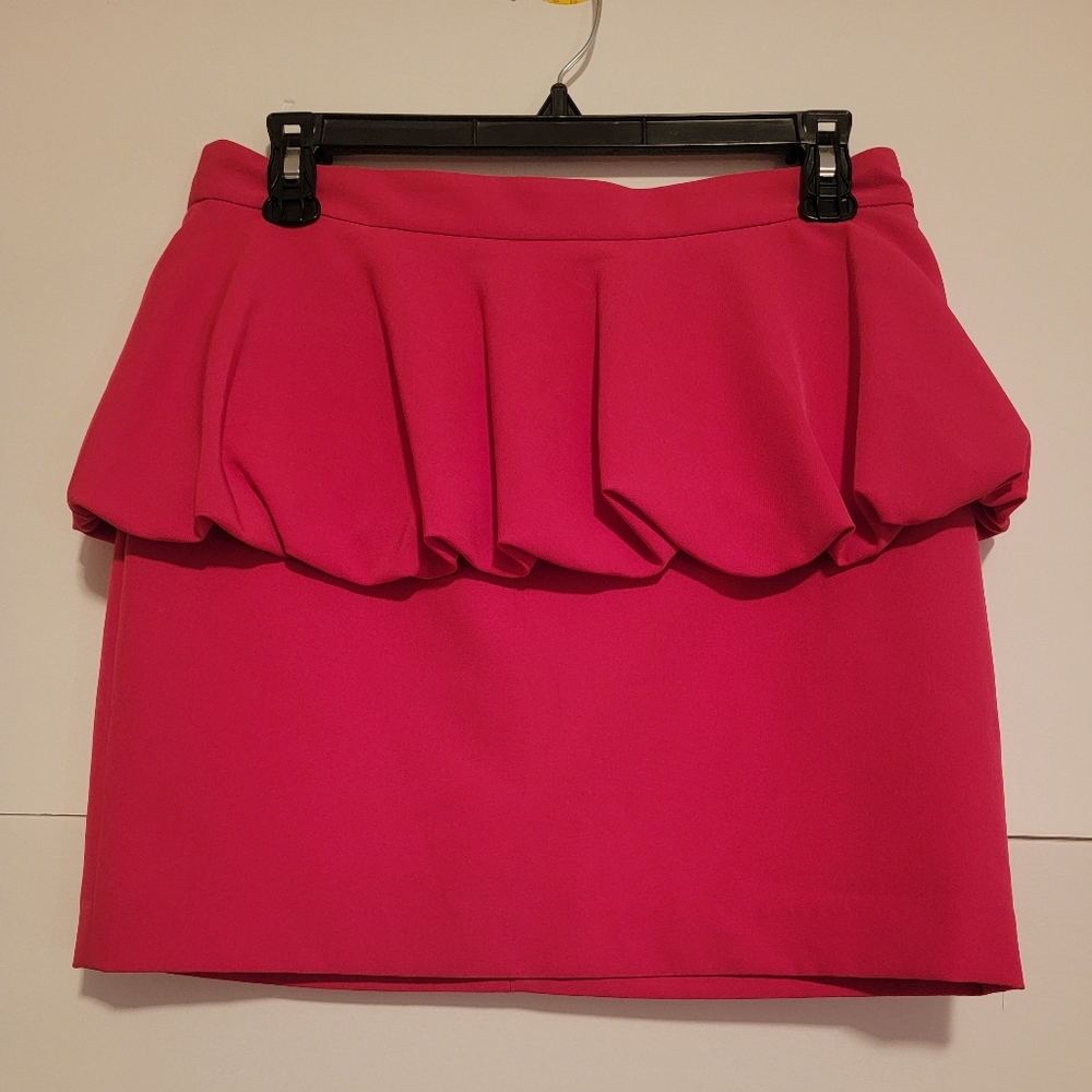 ZARA Woman Pink MINI SKIRT WITH FLOUNCED DETAILNWOT  Size, M